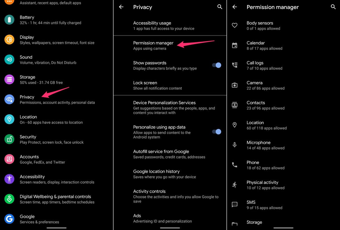 android-q-privacy-setting