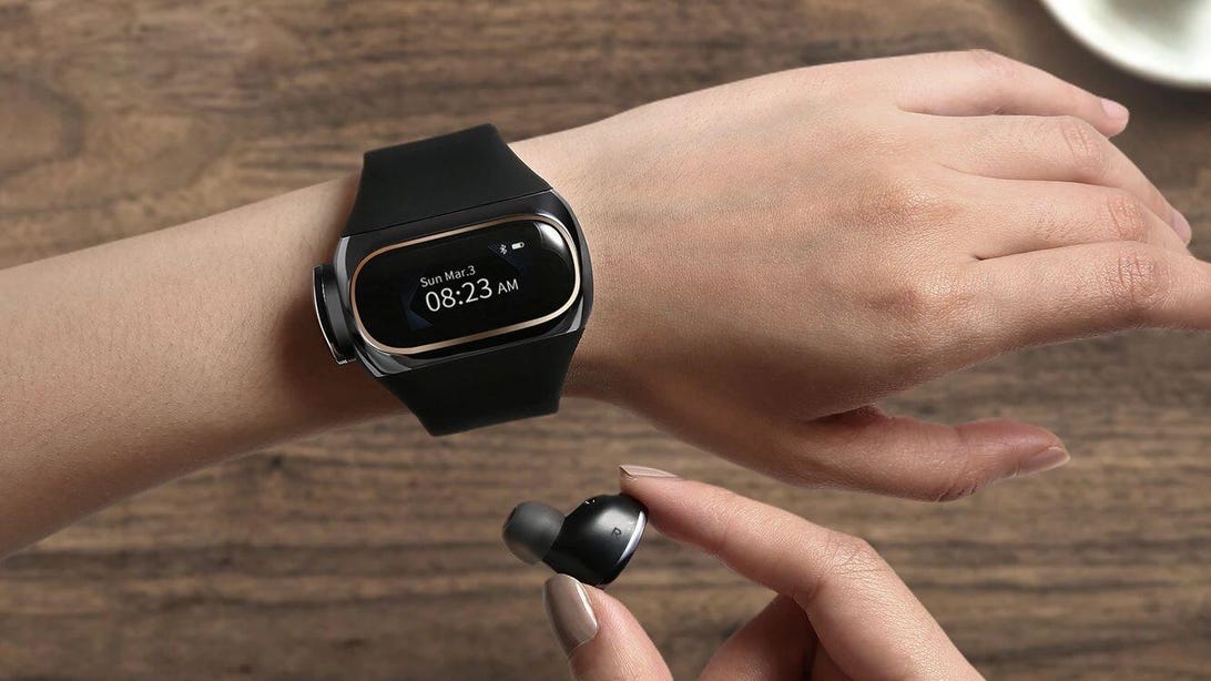 Save  on the new Wearbuds fitness watch with built-in wireless earbuds