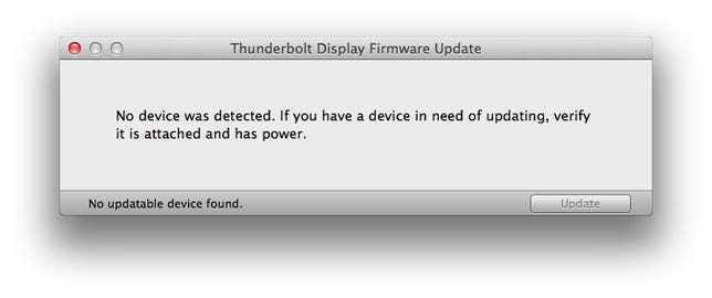 Thunderbolt Display firmware update