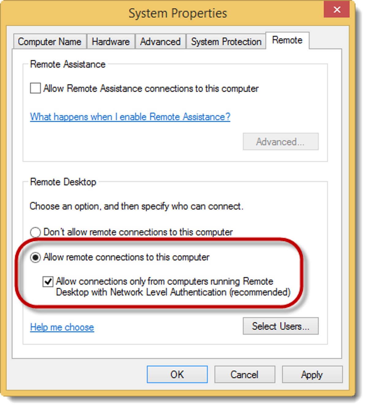 Allow remote connections