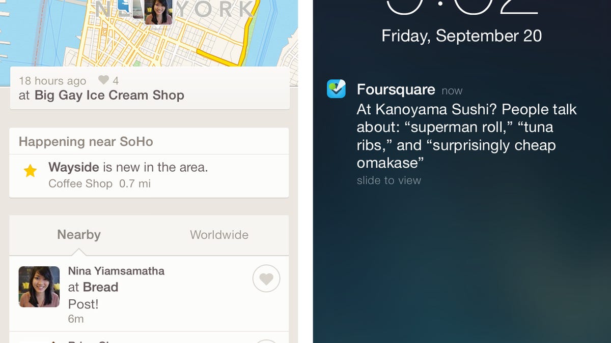 foursquare real-time recommendations