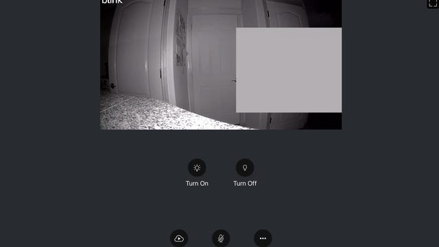 The Blink Mini 2 camera showing a doorway with night vision.