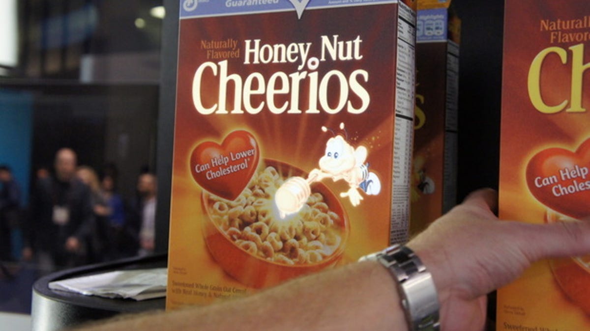 Light-up cereal box