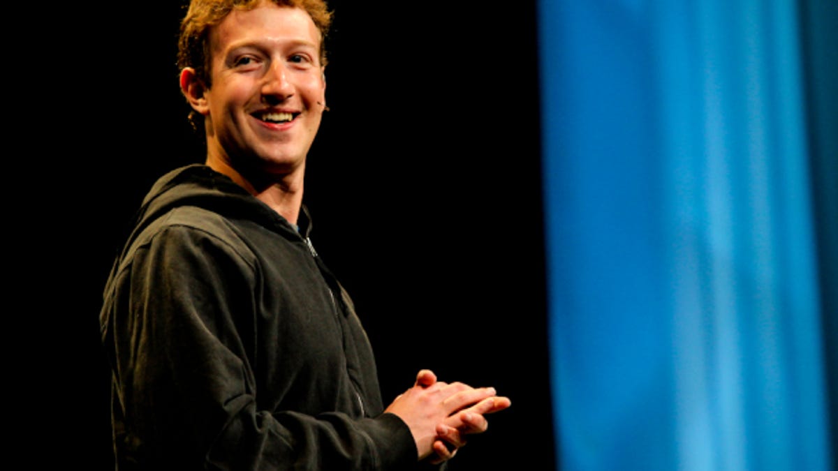 Facebook CEO Mark Zuckerberg -- wonder how long he was smiling today.