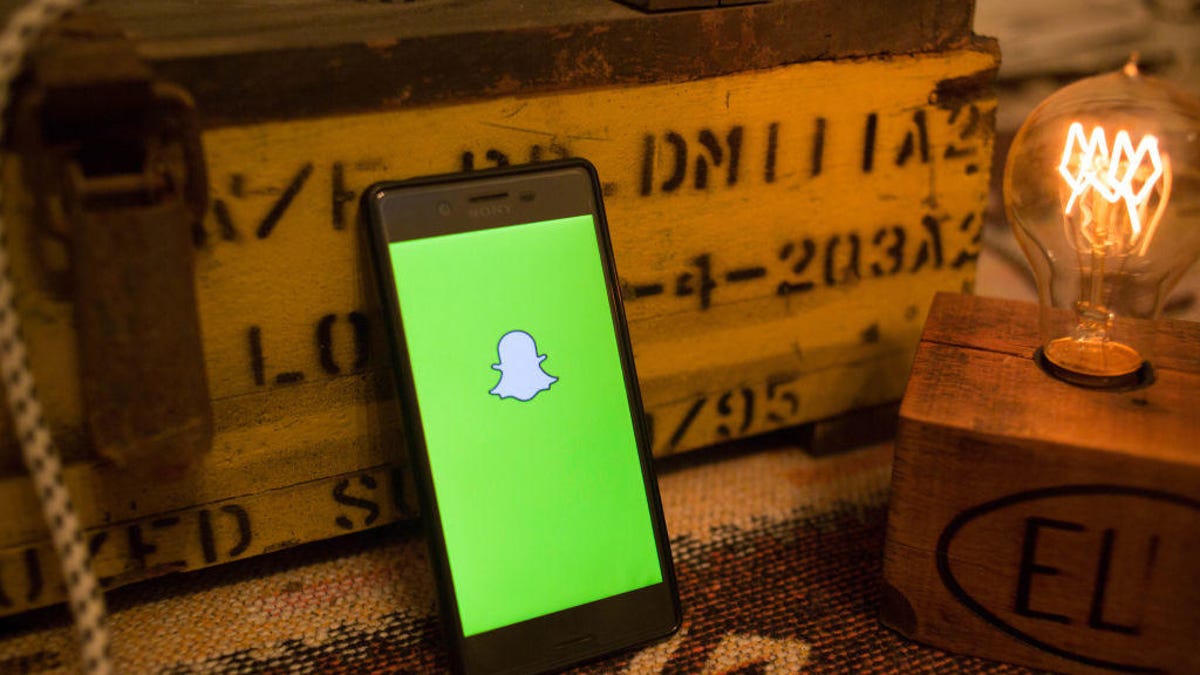 The SnapChat application seen displayed on a Sony smartphone