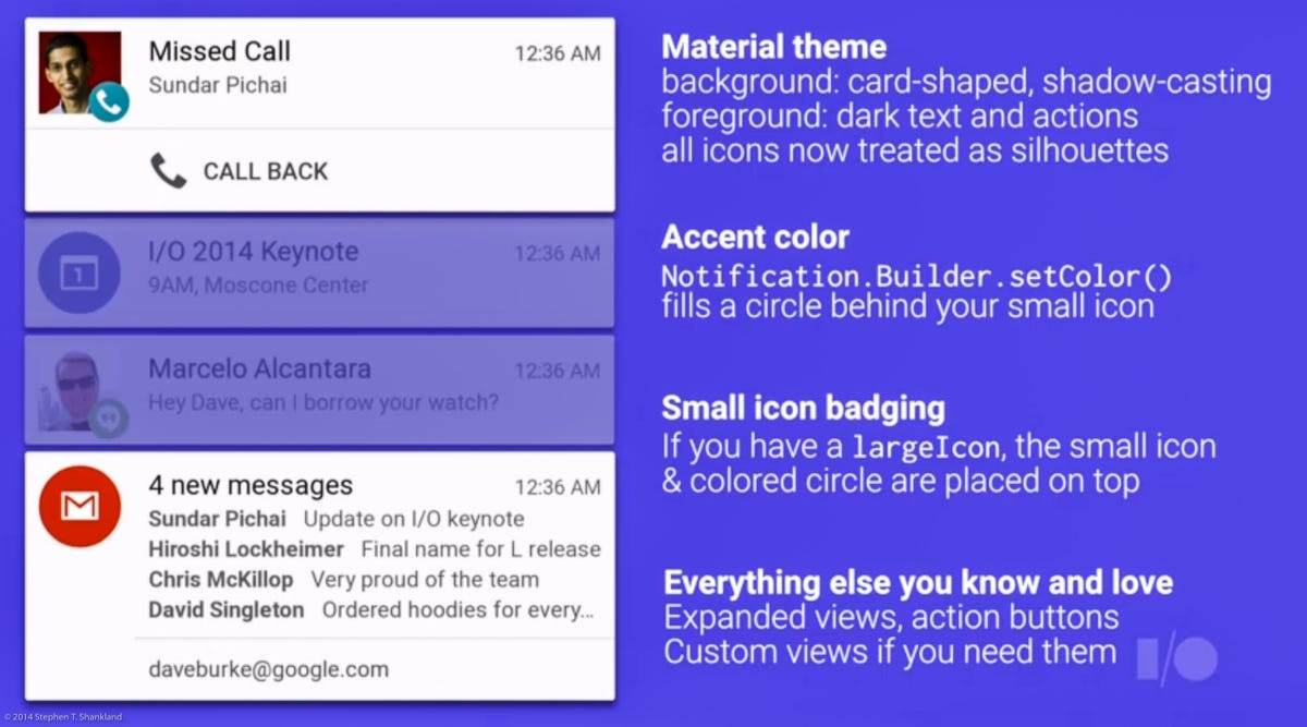 Google details changes coming with notifications in Android L.