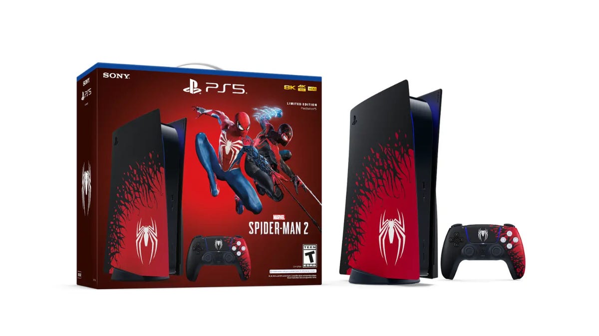 Spider-Man 2 Limited Edition PS5 Consoles, Accessories Still