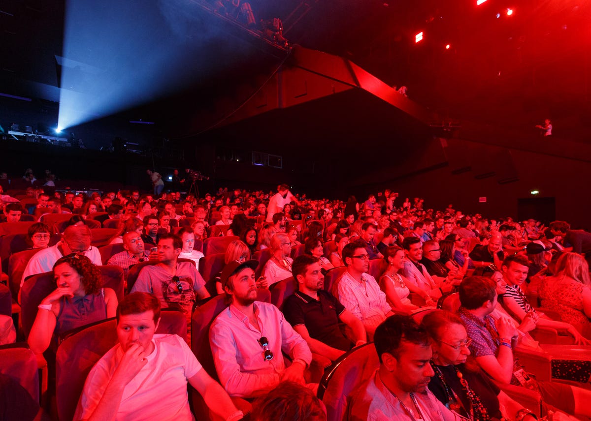 The audience prepares for Saatchi & Saatchi's New Directors' Showcase at Cannes Lions.
