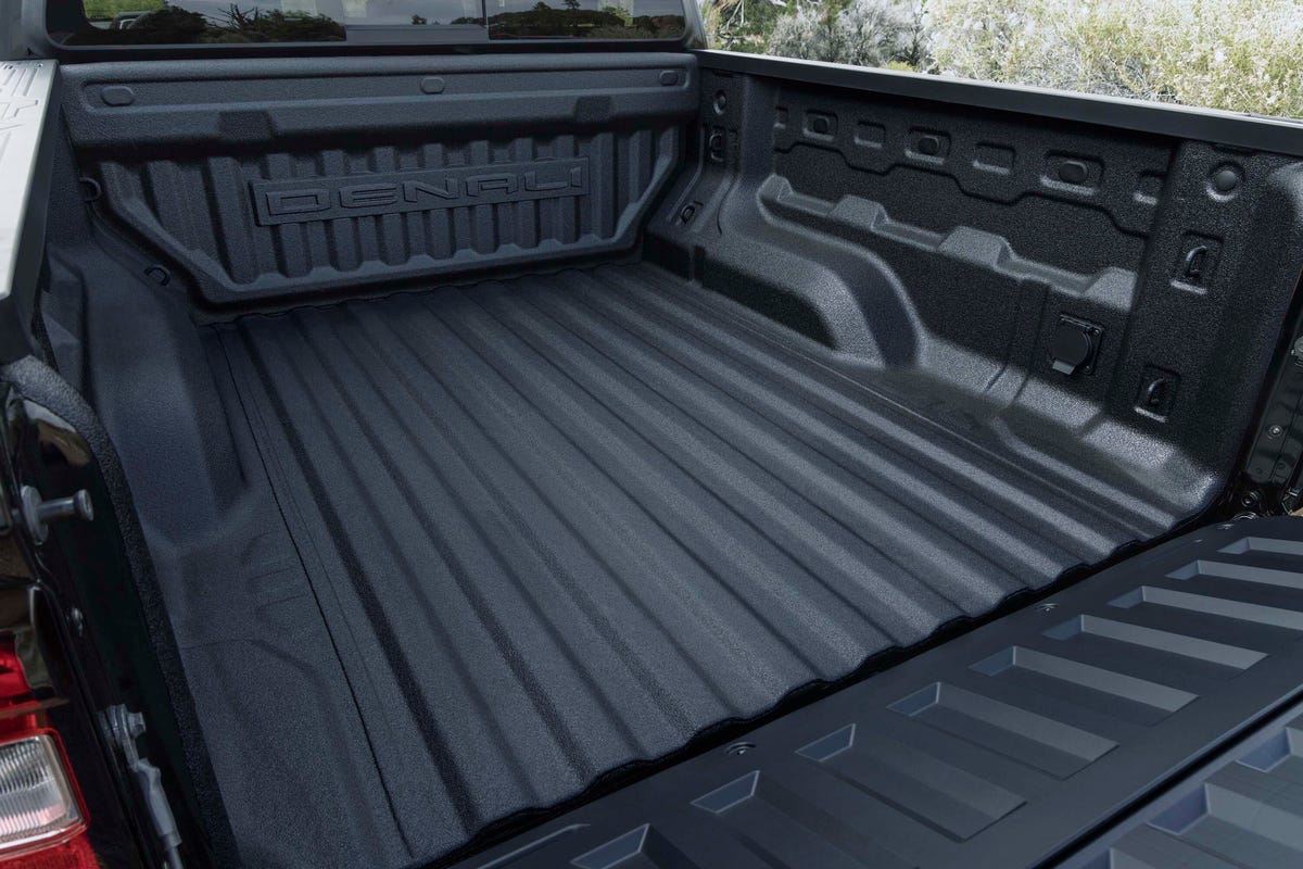 2023 GMC Canyon Denali pickup truck bed with liner