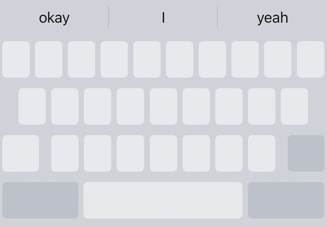 Phone keyboard with blank keys