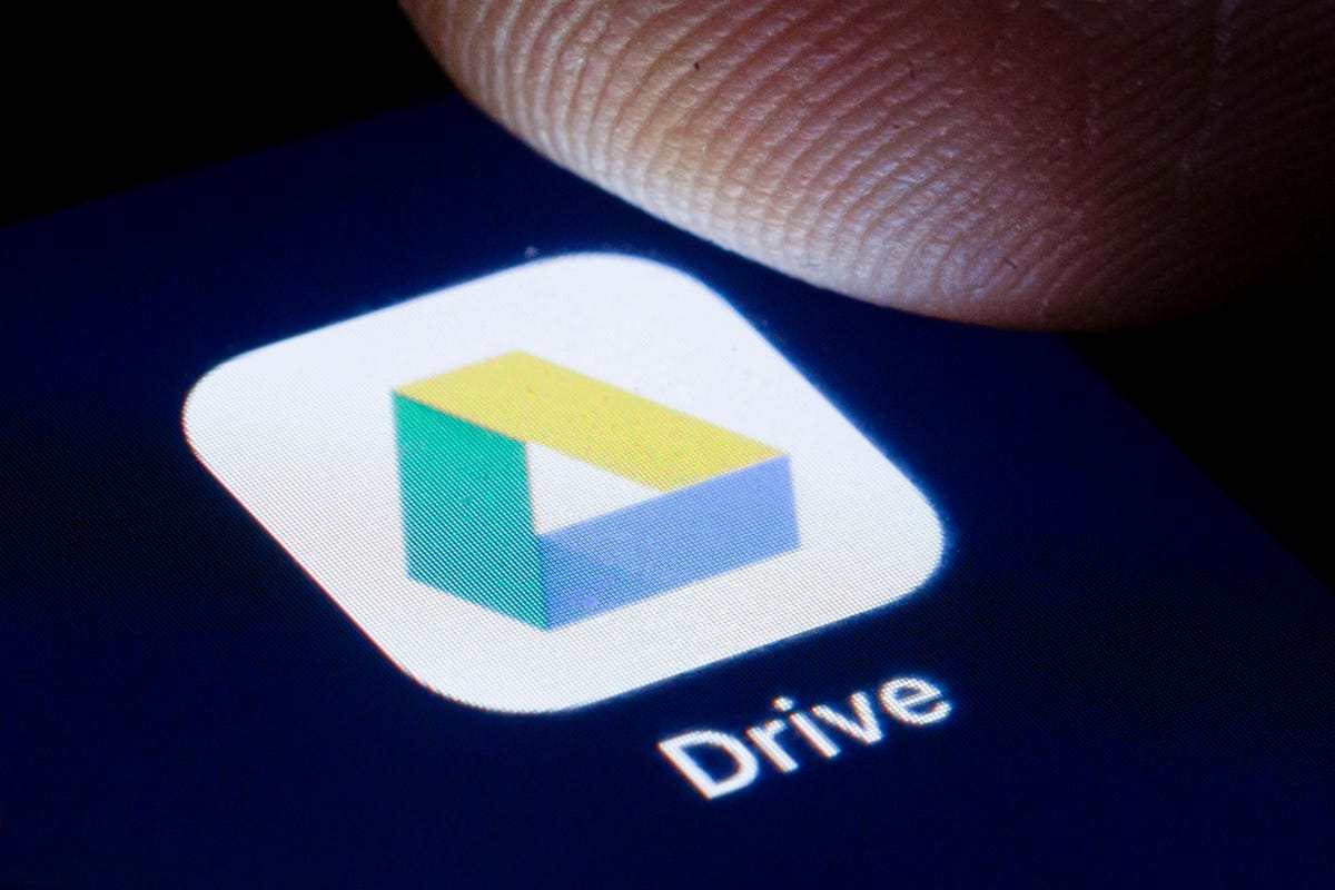 Google Drive icon on a phone screen