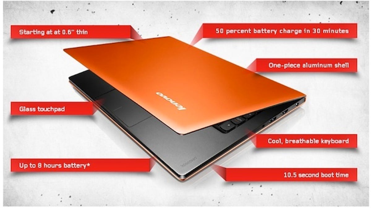 Lenovo's U300s Ultrabook is extremely thin but boasts relatively long battery life.
