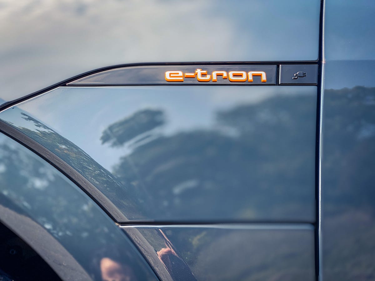 2020 Audi E-Tron Sportback charge port door (closed)