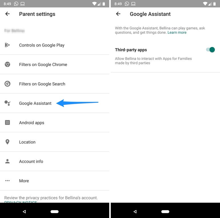 google-home-assistant-family-link-settings