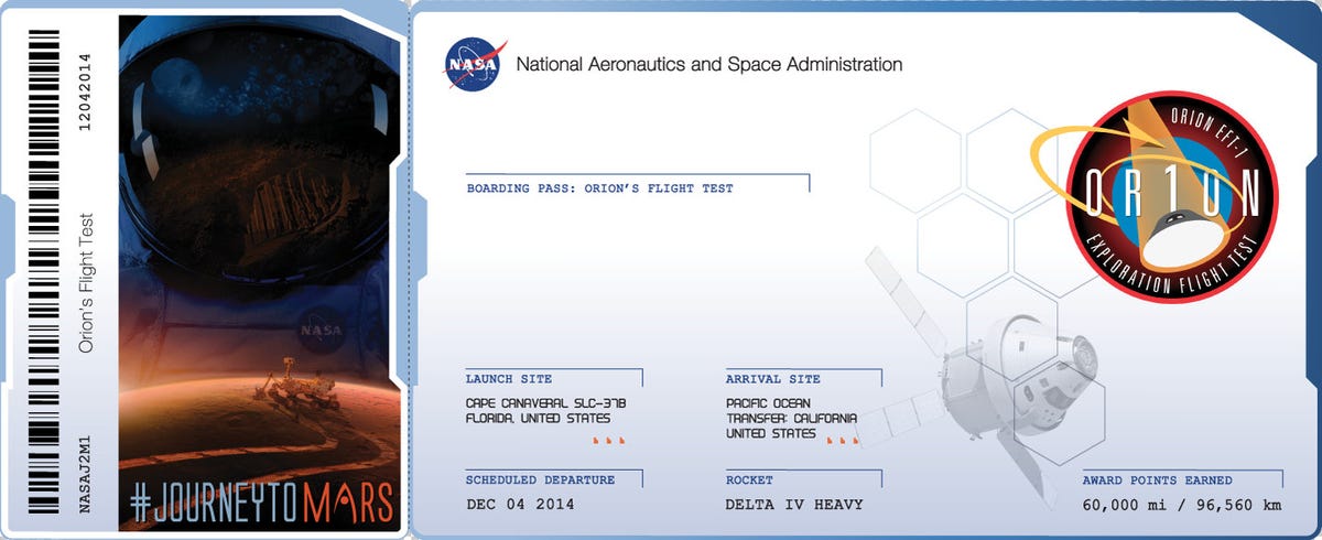 Orion boarding pass