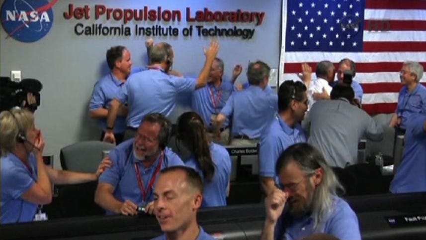 NASA celebrates Curiosity's touchdown on Mars