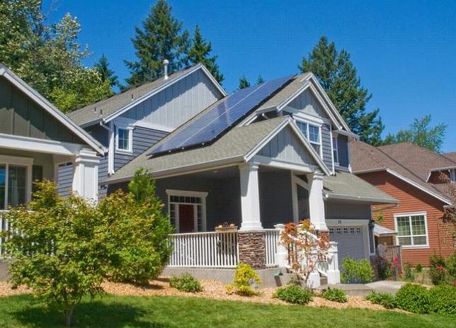 A 2.8 kilowatt system installed by SolarCity in Beaverton, Oregon. About 80 percent of its customers use financing.