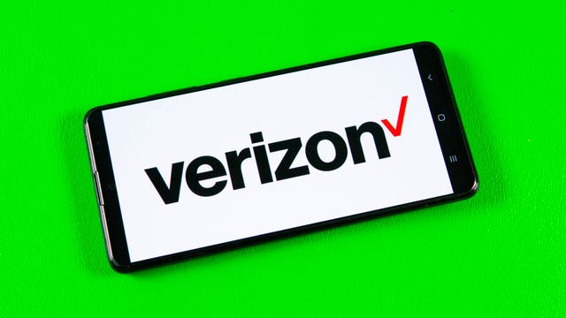 Verizon logo on phone