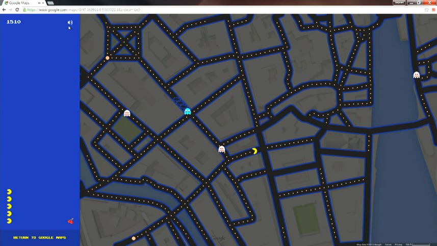 How to play Aprils Fools' Pac-Man in Google Maps