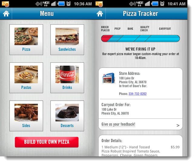 Domino's Pizza app