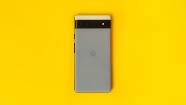 The back of the Google Pixel 6A phone