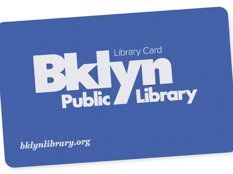Picture of a physical Brooklyn Public Library card