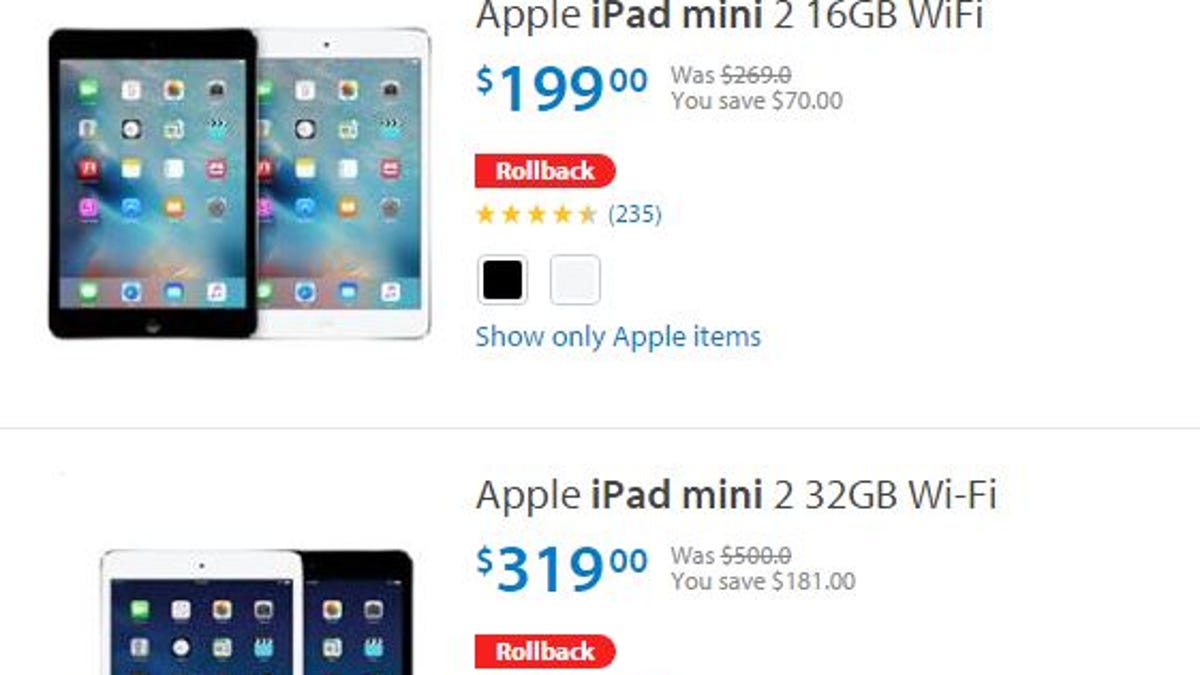 iPad Mini 2 deal at Walmart