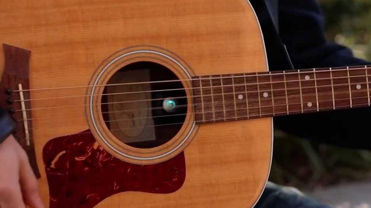 Acoustic Stream gadget in a guitar