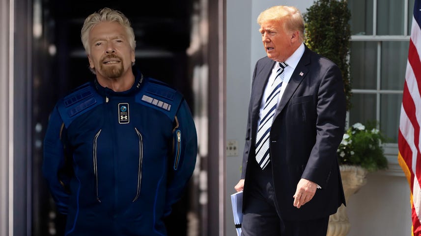 Branson blasts off this weekend, and Trump sues over censorship