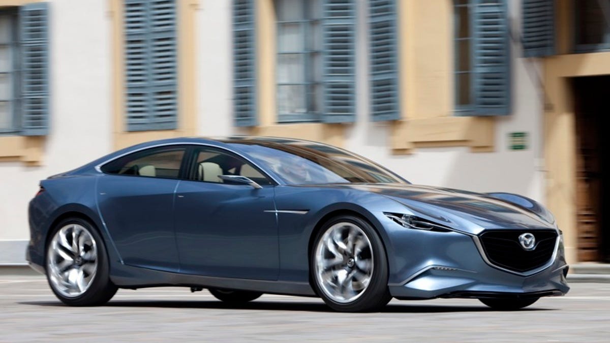 A taste of what's to come, Mazda showing off its new concept coupe-styled sedan.