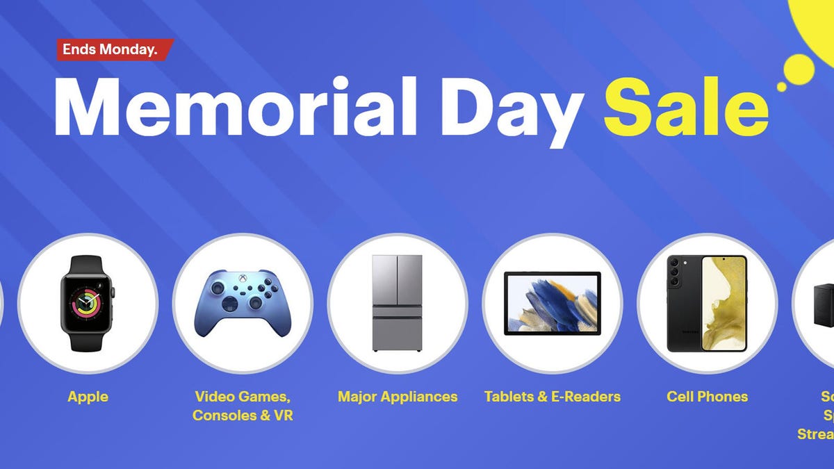 Screenshot of Best Buy's landing page for the Memorial Day sale.