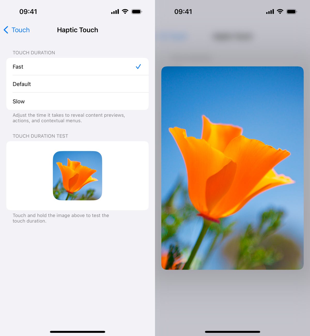 Haptic feedback settings on iOS 17