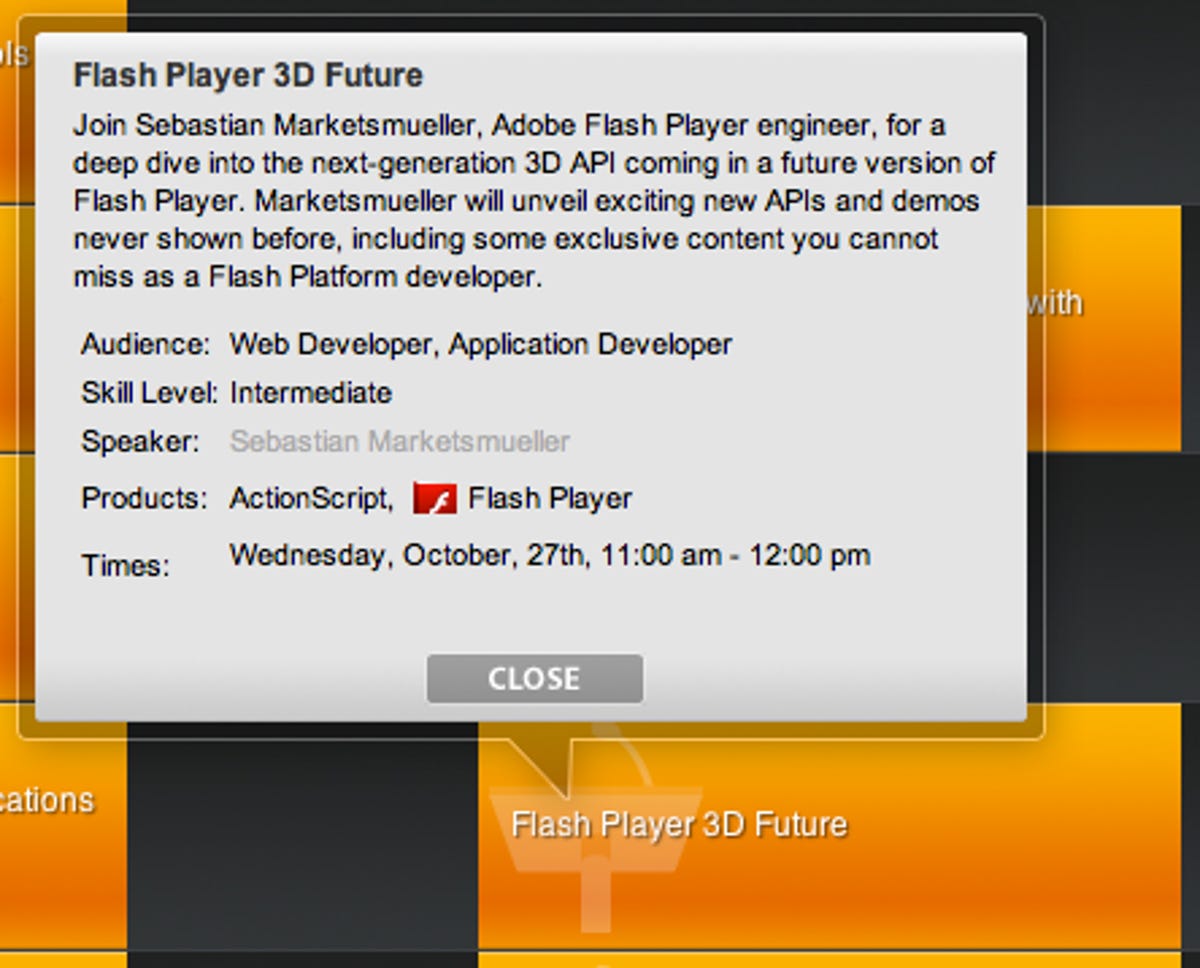Adobe plans to detail new 3D abilities coming to Flash Player.