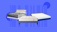 Mattresses from Molecule, Nolah and Amerisleep are displayed against a blue background.