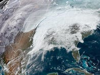<p>A nationwide winter storm as seen from NOAA's GOES-East satellite on Wednesday.&nbsp;</p>