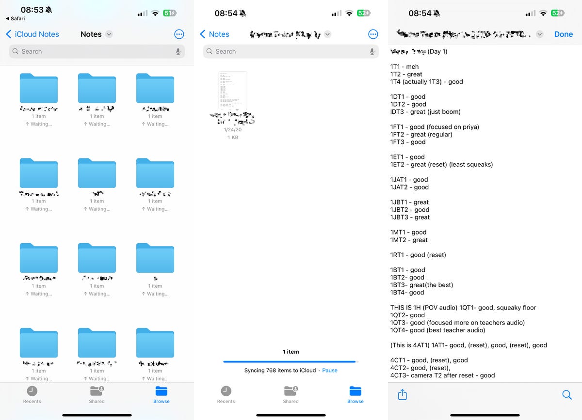 Download Notes in Files app on iPhone