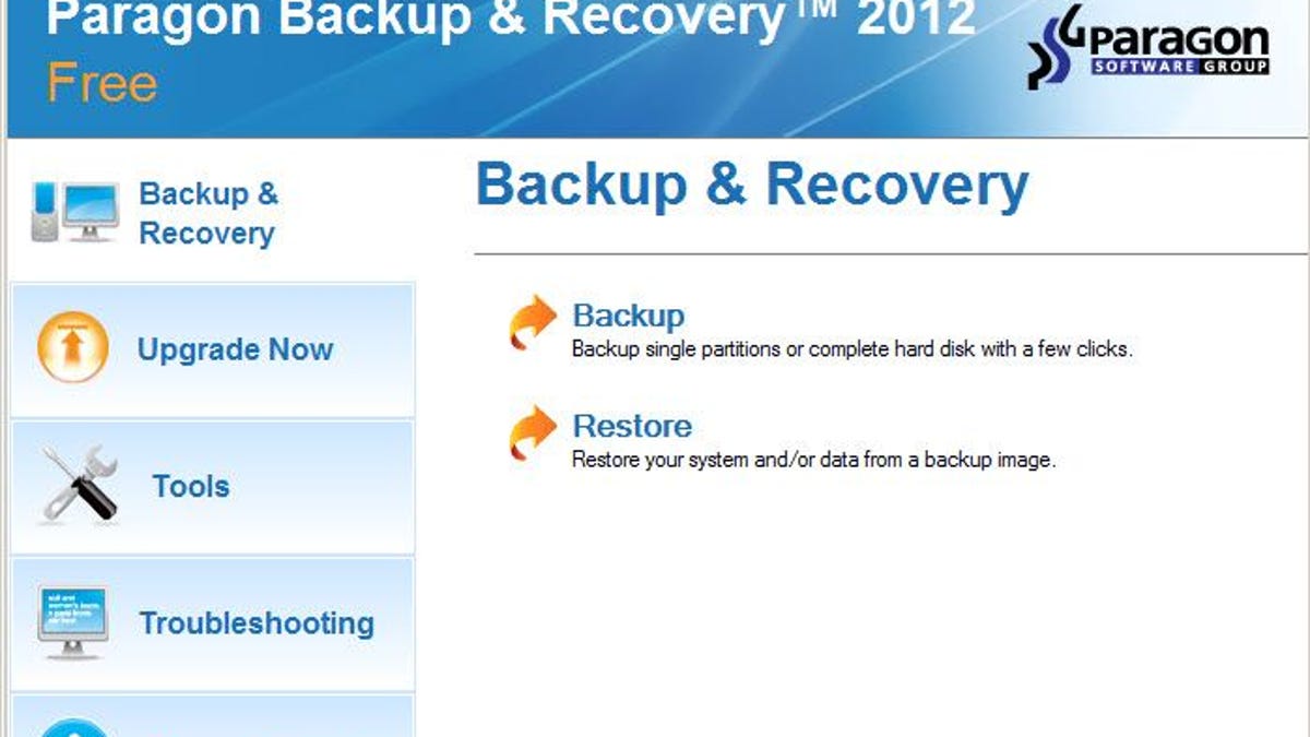 Paragon Backup & Recover 2012 Free offers all the features most home users will need.