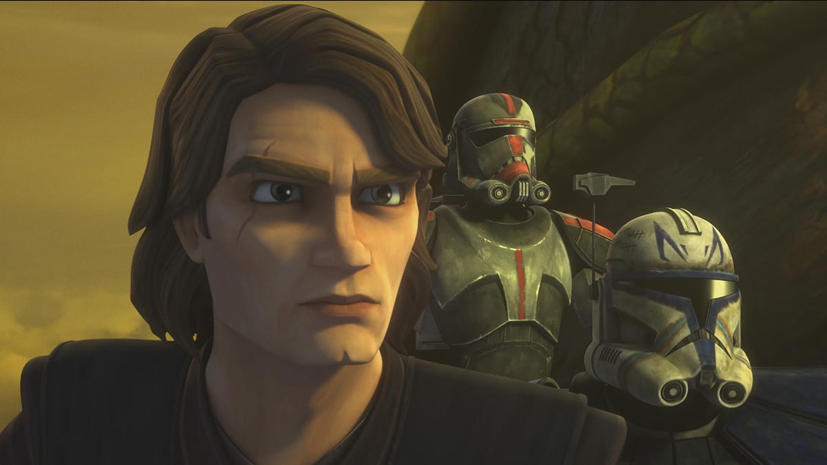 Anakin Skywalker with Hunter and Rex