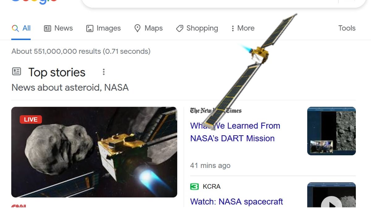 google-search-dart-nasa-2022