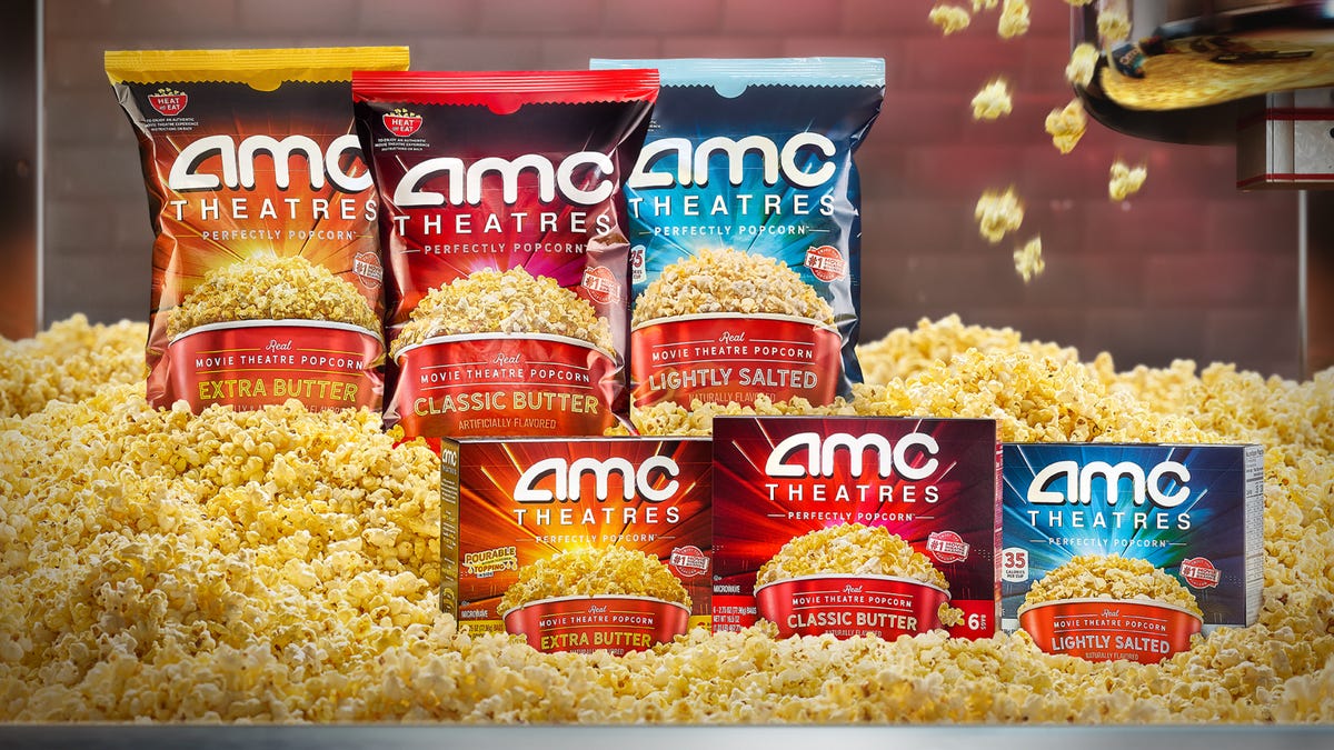Bags of AMC Theatres perfectly popcorn