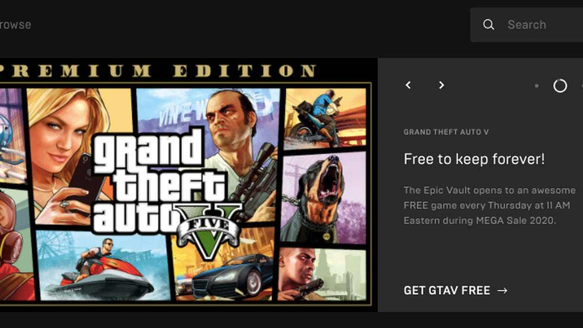 Epic Games Store is offering GTA 5 for free this week - CNET