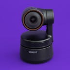 Obsbot Tiny 4K webcam with its lens pointed straight at you