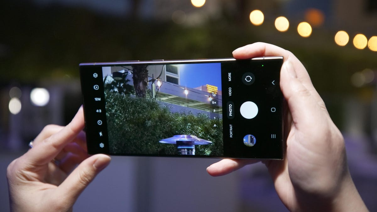 The Galaxy S24 Ultra's camera interface