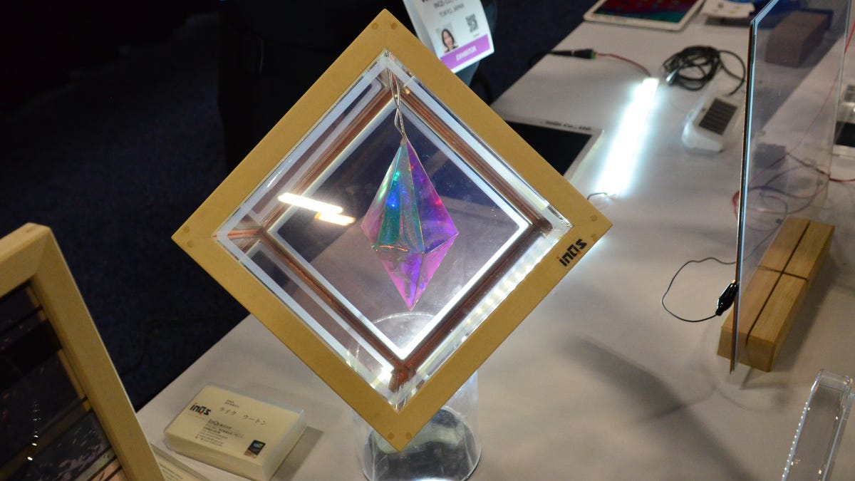 A crystal made of glass that can capture solar energy.