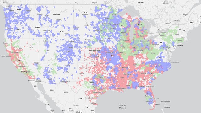 Map of EarthLink coverage nationwide