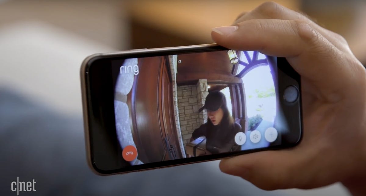 screen recording of video doorbell footage