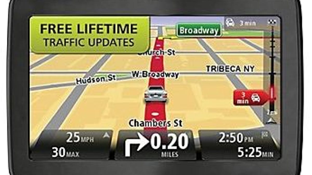 The TomTom VIA 1405TM GPS comes with free lifetime traffic and map updates.