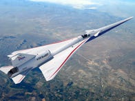 <p>The X-59 quiet supersonic airplane.</p>