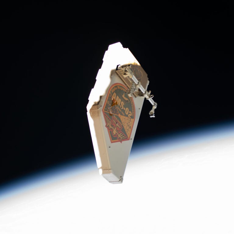 Space station debris shield, floating away