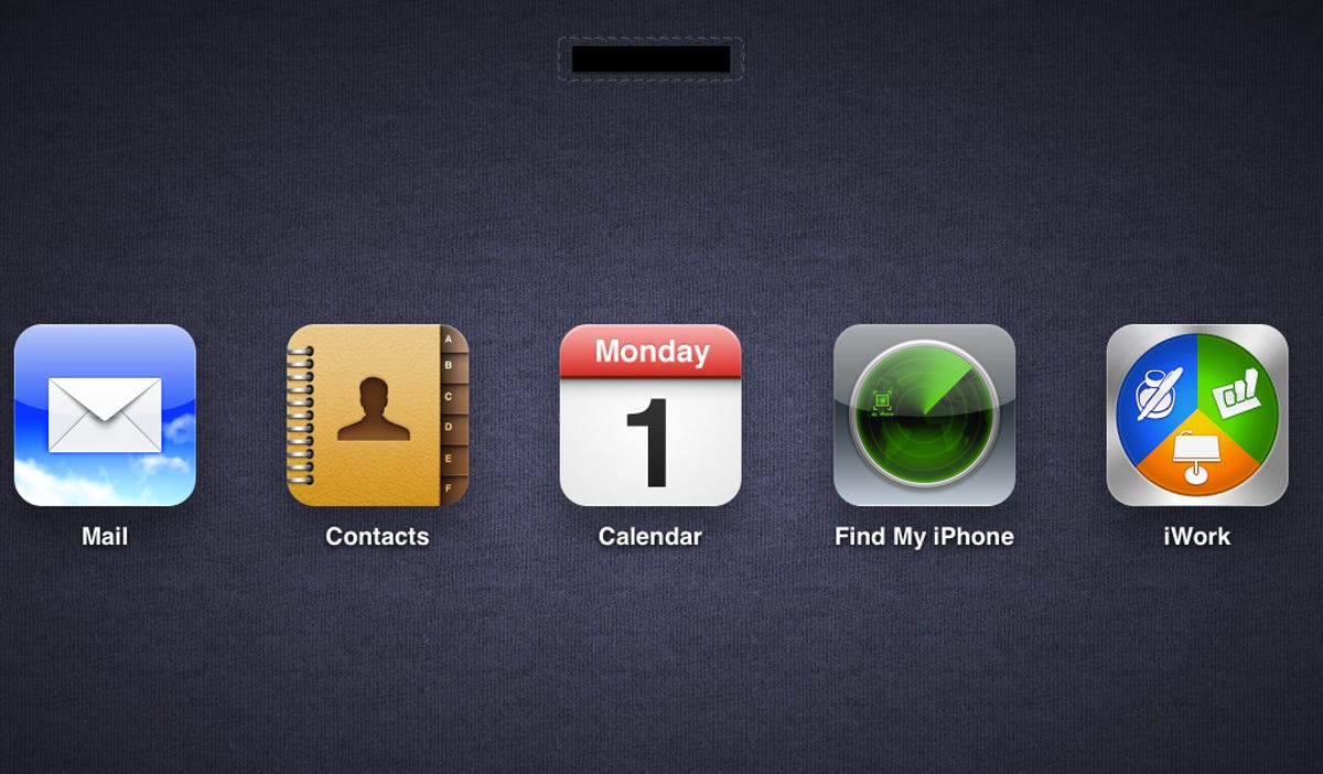Apple's iCloud Web app lineup.